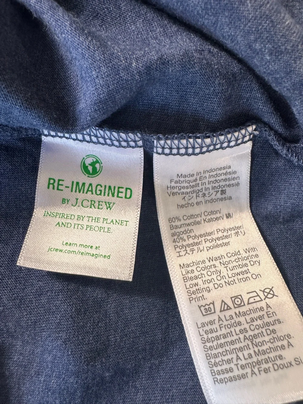 J.Crew Men’s Blue Heather Crab Graphic T-Shirt XXL NWT